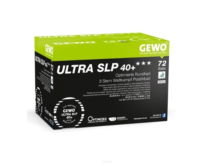 Piłki Gewo Ultra SLP *** 40+ karton 72 szt.