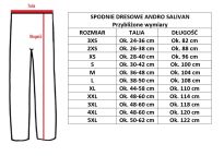 Rozmiarówka dresów andro Salivan